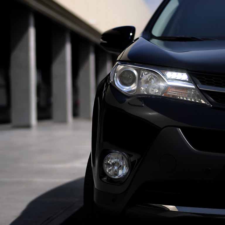 Black Car Headlights