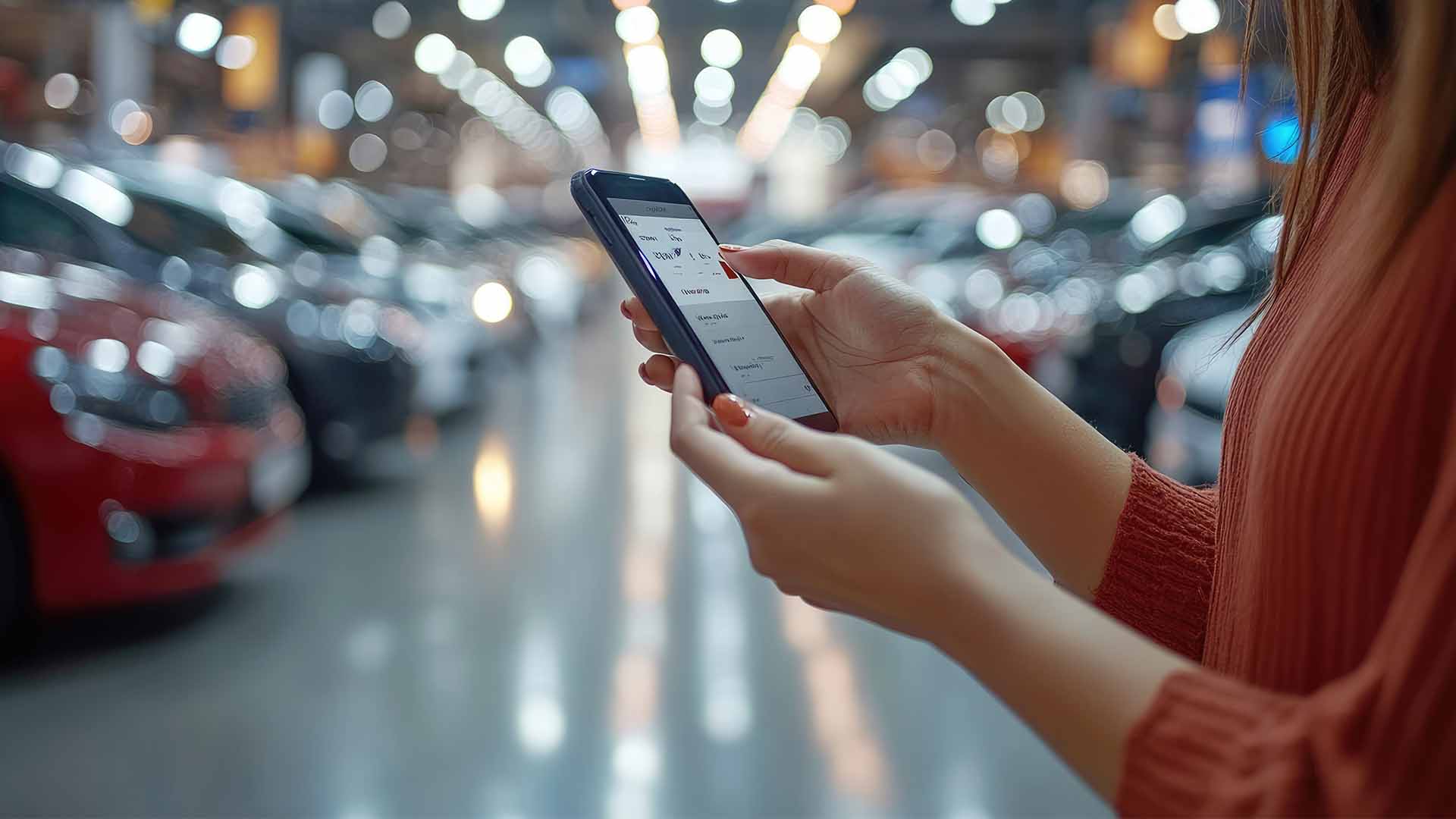 Showroom Person On Phone