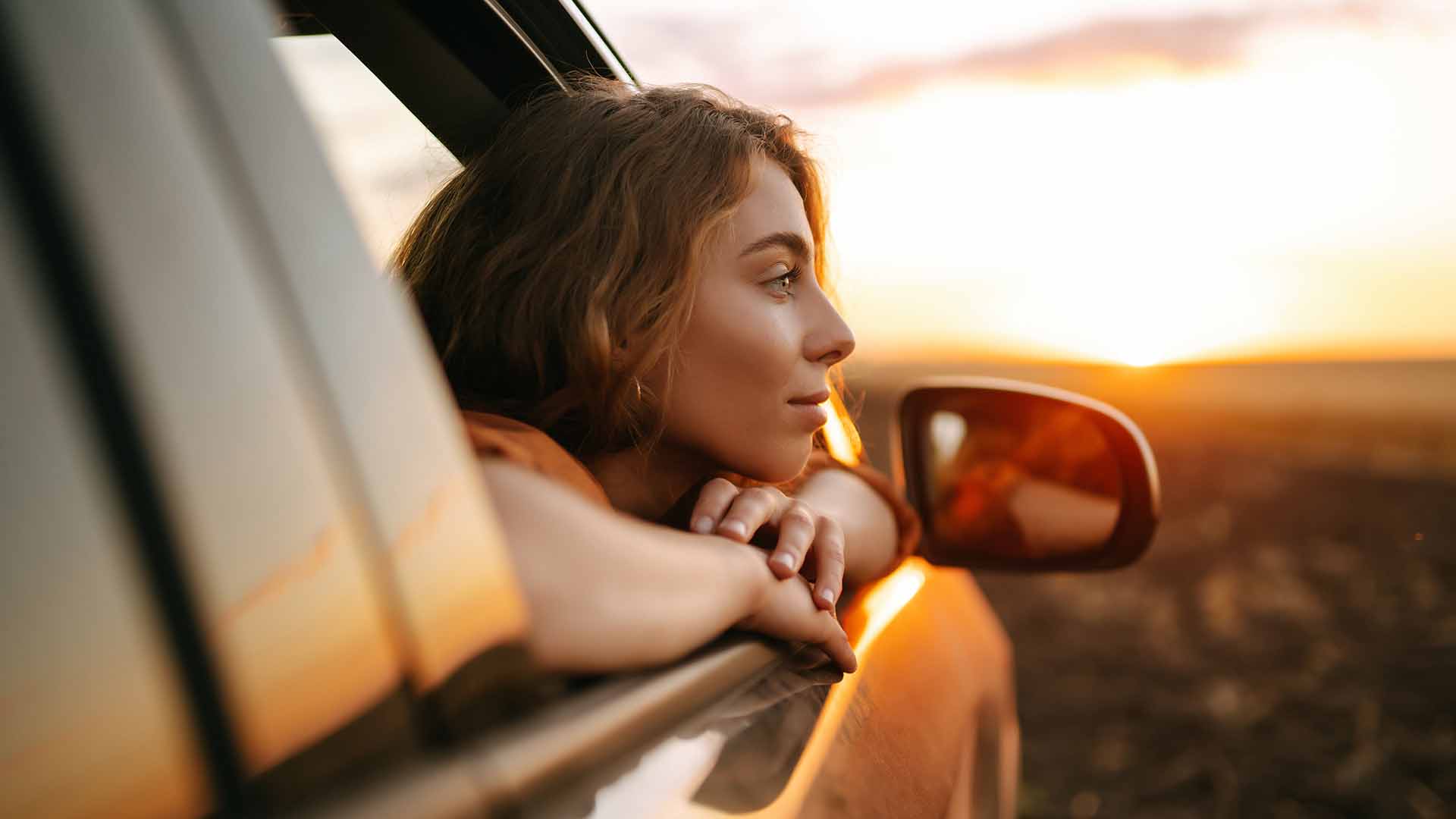 Head Out Window To Sunset