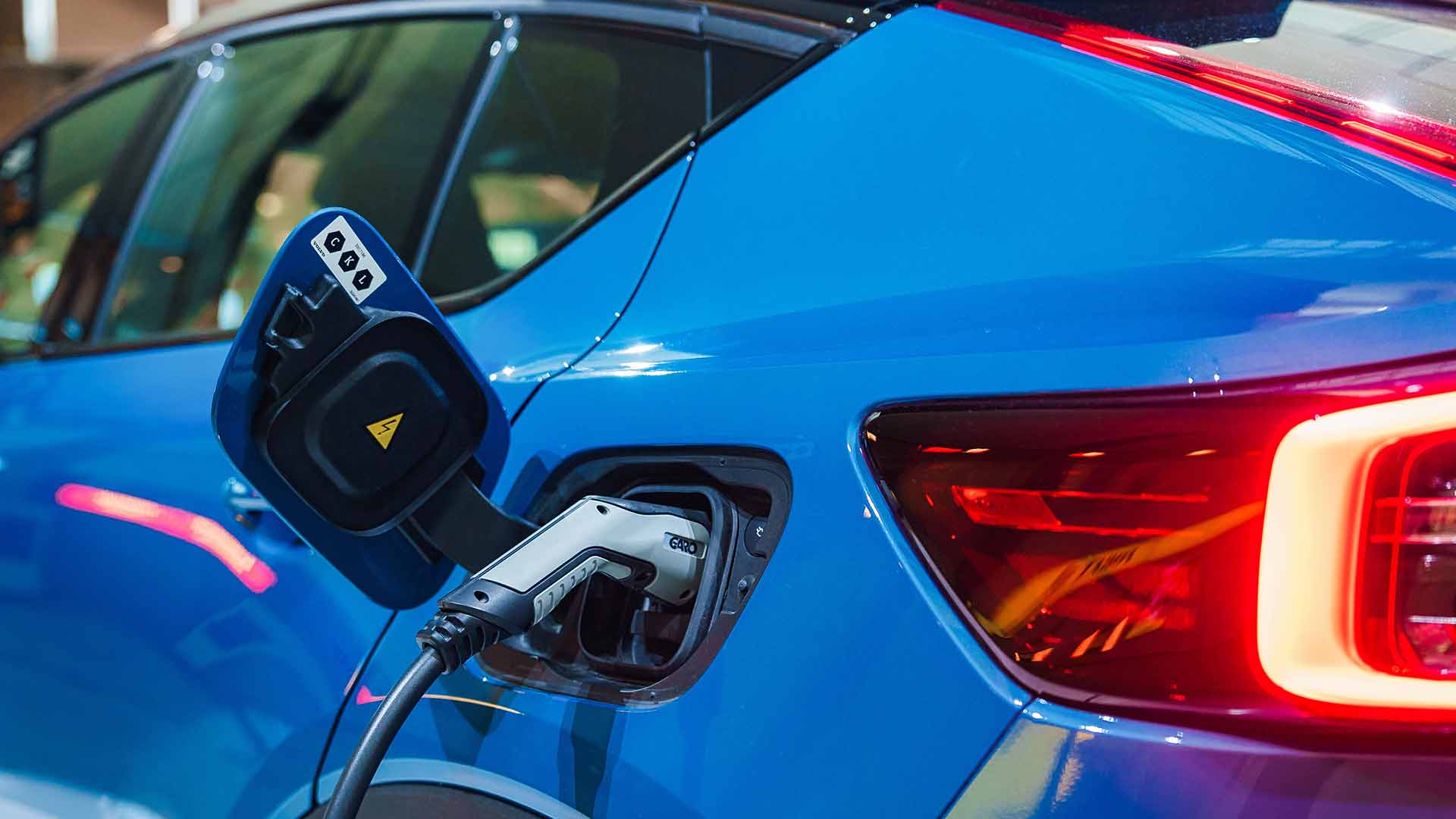 Blue Car Charging ?? 