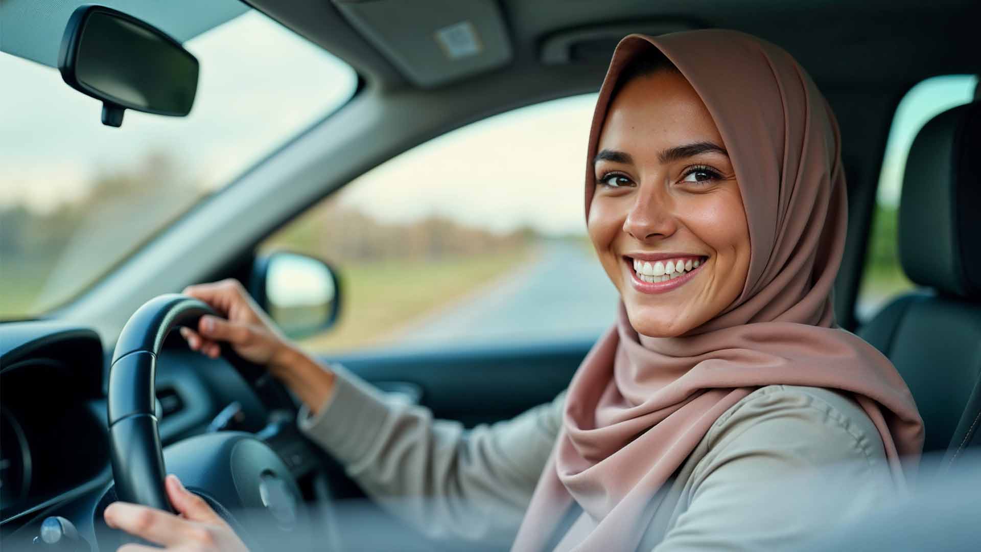 Happy Woman Hijab