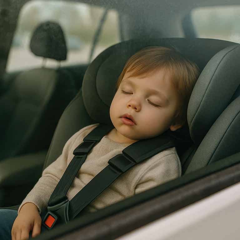 Baby In Car Seat Asleep