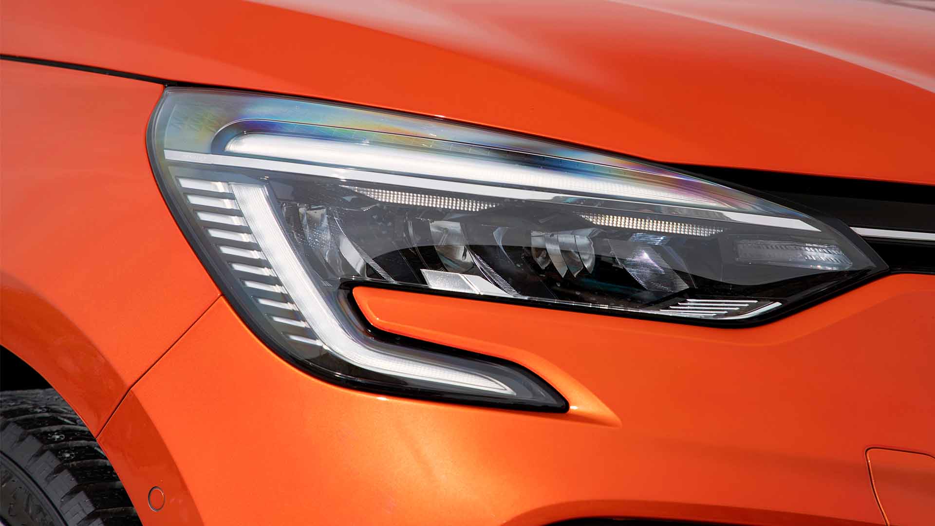 orange car headlights 