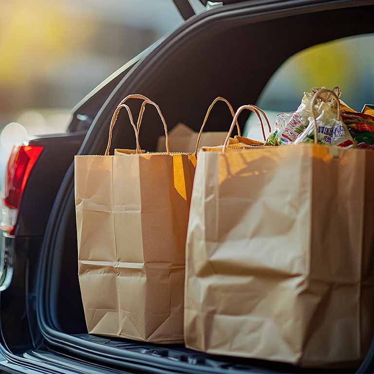Shopping Bags In Boot